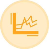 Line chart Multicolor Circle Icon vector