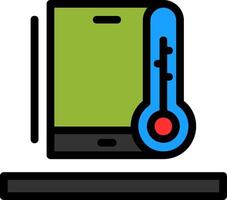 Thermometer Line Filled Icon vector