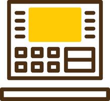 ATM Yellow Lieanr Circle Icon vector