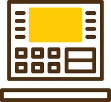 ATM Yellow Lieanr Circle Icon vector