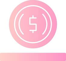 Coin Solid Multi Gradient Icon vector