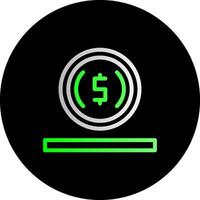 Coin Dual Gradient Circle Icon vector