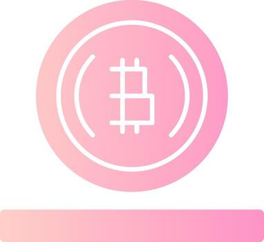 Bitcoin Solid Multi Gradient Icon vector