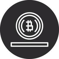 Bitcoin Inverted Icon vector