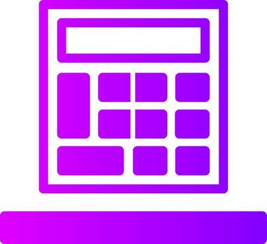 calculadora sólido multi degradado icono vector