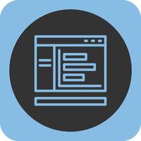 Bar chart Linear Round Icon vector