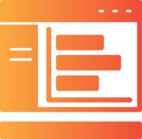 Bar chart Solid Multi Gradient Icon vector