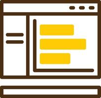 Bar chart Yellow Lieanr Circle Icon vector