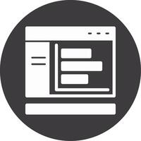 Bar chart Glyph Circle Icon vector