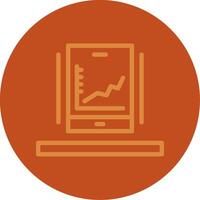 Line chart Line Multi color Icon vector