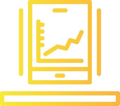 Line chart Linear Gradient Icon vector