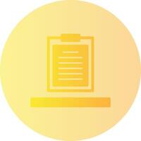 Clipboard Gradient Circle Icon vector