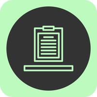 Clipboard Linear Round Icon vector