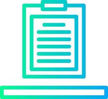 Clipboard Linear Gradient Icon vector