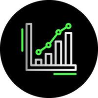 crecimiento doble degradado circulo icono vector