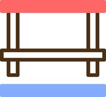 Table Color Filled Icon vector