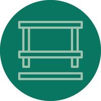 Table Line Multi color Icon vector