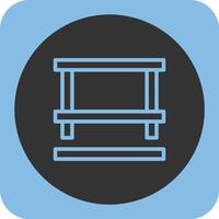 Table Linear Round Icon vector