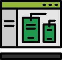 Tags Line Filled Icon vector