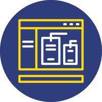 Tags Dual Line Circle Icon vector