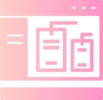 Tags Solid Multi Gradient Icon vector