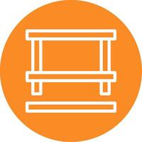 Table Outline Circle Icon vector
