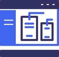 Tags Solid Two Color Icon vector