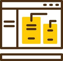 Tags Yellow Lieanr Circle Icon vector