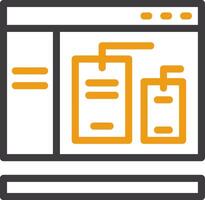 Tags Line Two Color Icon vector