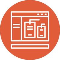 Tags Outline Circle Icon vector