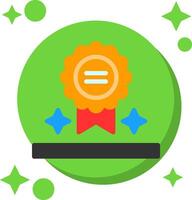 Medal Tailed Color Icon vector