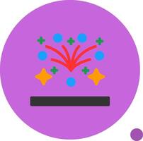 Fireworks Flat Shadow Icon vector