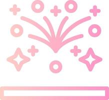 Fireworks Linear Gradient Icon vector