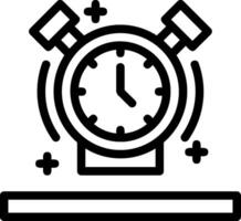 icono de línea de reloj de alarma vector