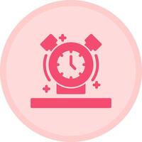 alarma reloj multicolor circulo icono vector