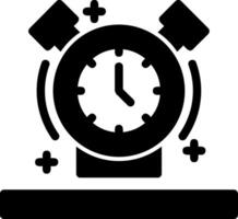 Alarm clock Glyph Icon vector