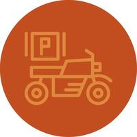 Motorcycle parking Line Multi color Icon vector