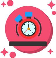 Stopwatch Tailed Color Icon vector