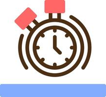Stopwatch Color Filled Icon vector