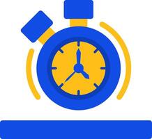 Stopwatch Flat Two Color Icon vector
