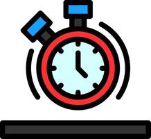 Stopwatch Line Filled Icon vector