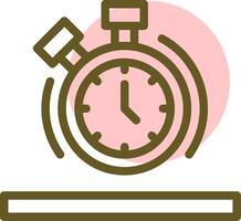 Stopwatch Linear Circle Icon vector