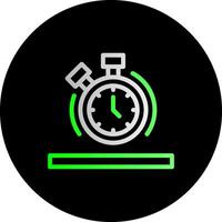 Stopwatch Dual Gradient Circle Icon vector