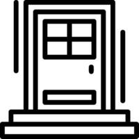 Front door Line Icon vector