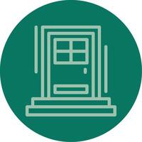 Front door Line Multi color Icon vector