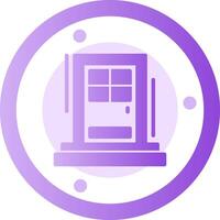 Front door Glyph Gradient Icon vector