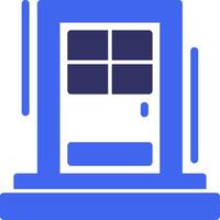 Front door Solid Two Color Icon vector