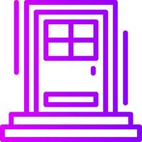 Front door Linear Gradient Icon vector