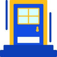 Front door Flat Two Color Icon vector