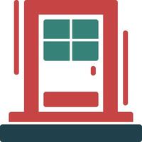 Front door Glyph Two Color Icon vector